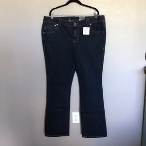 Lane Bryant dark wash slim bootcut jeans